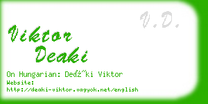 viktor deaki business card